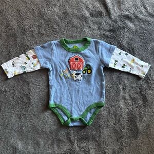 John Deere Infant Body Suit - Farm Animal Friends 3-6 months